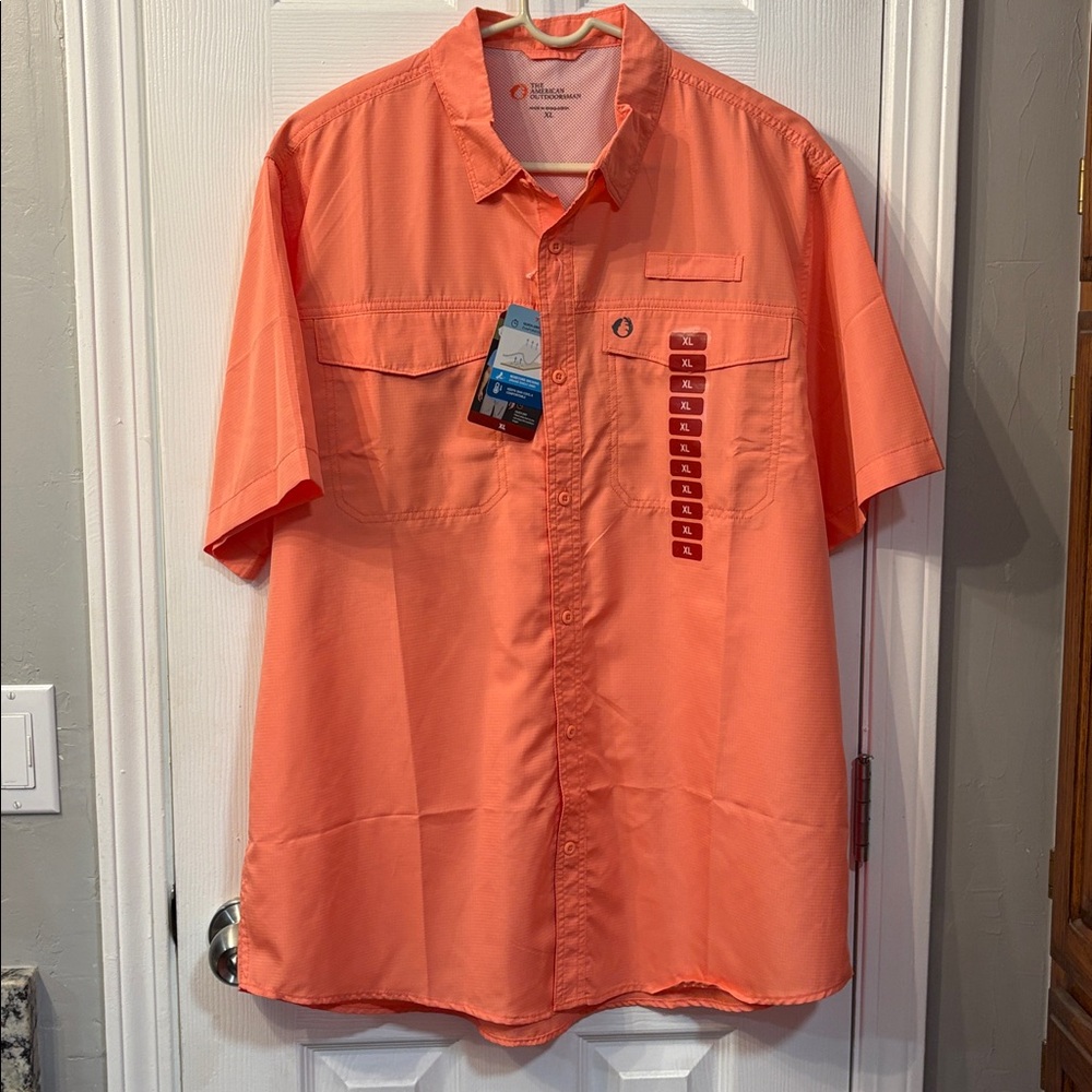 The American Outdoorsman Bright Orange Short Sleeve Shirt